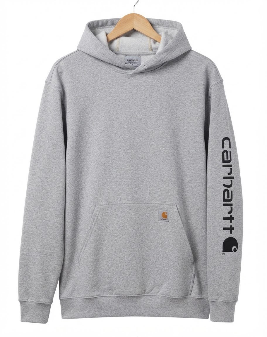 Polerón Carhartt con Capucha - Gris Melange (Talla XL)